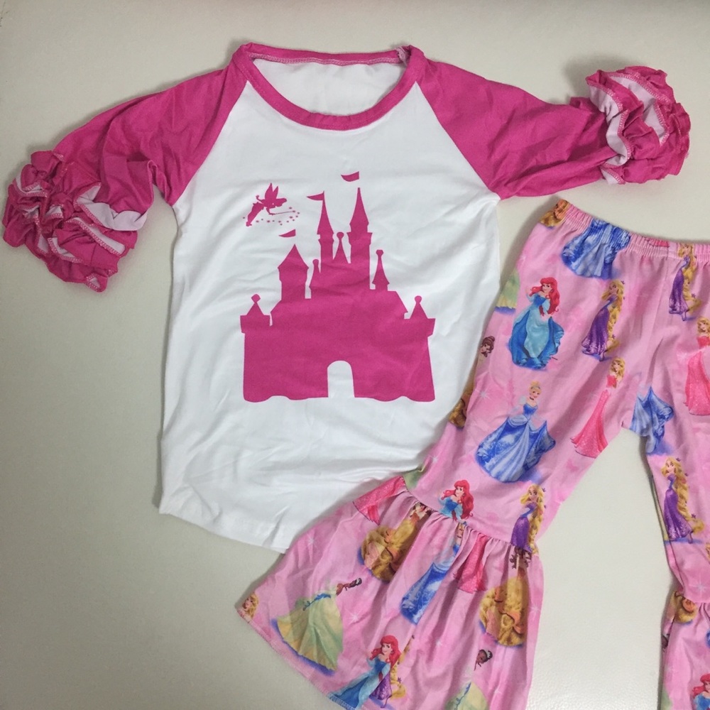 LPrincess Belle Aurora Ariel Rapunzel Pants Top - Picture 3 of 6